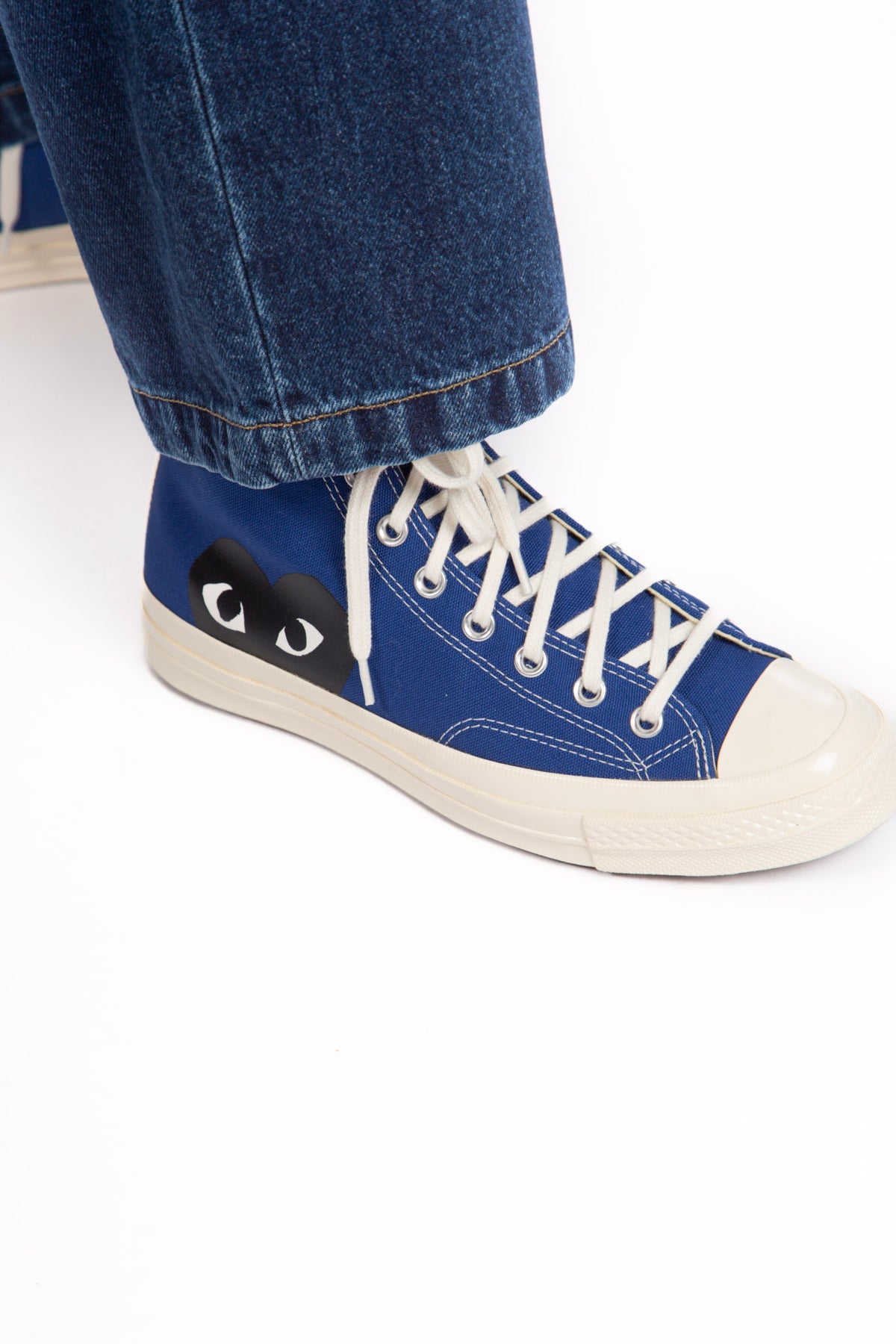 CDG X Converse Single Heart Hi Blue Quartz Four Horsemen Shop